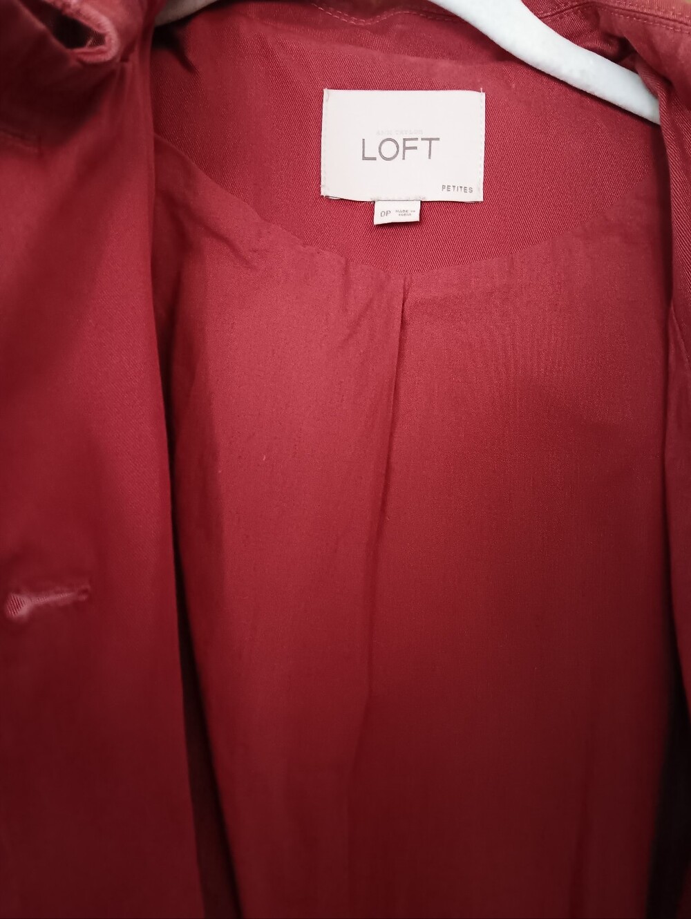 Ann Taylor Loft Fall Coat 100% Cotton with Lining 0P 0 Petite EUC Worn 3 Times - Picture 4 of 4
